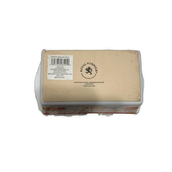 Royal Norfolk Ceramic Pumpkin Halloween Thanksgiving Harvest Mini Loaf Baking - Picture 3 of 3